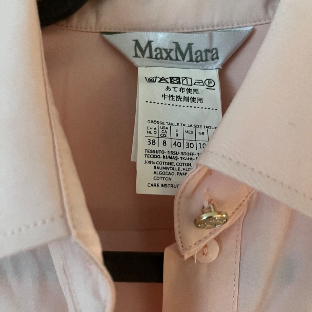 MaxMara Pale Pink Women's Dress Shirt - Picture 3 of 5